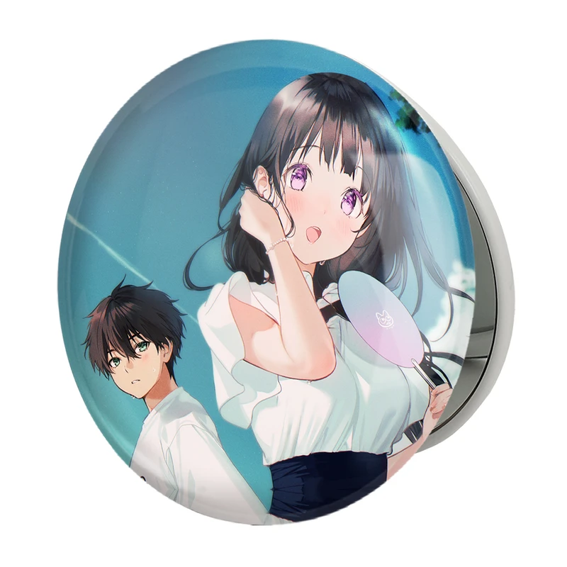 آینه جیبی خندالو طرح چیتاندا و اورکی انیمه هیوکا Hyouka مدل تاشو کد 17068 