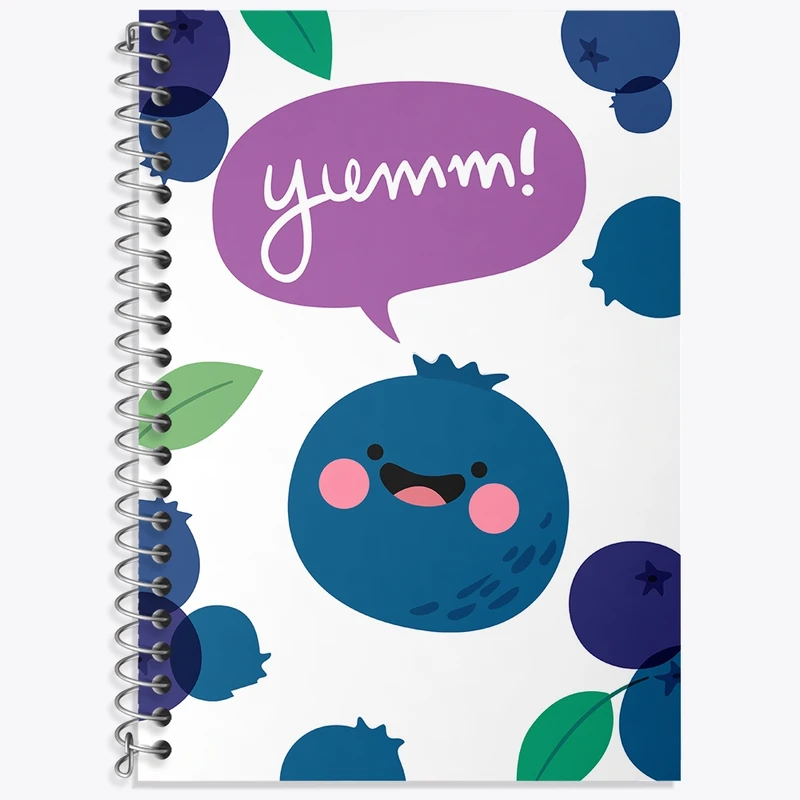 دفتر لغت 50 برگ خندالو طرح بلوبری بامزه و کیوت کد N110