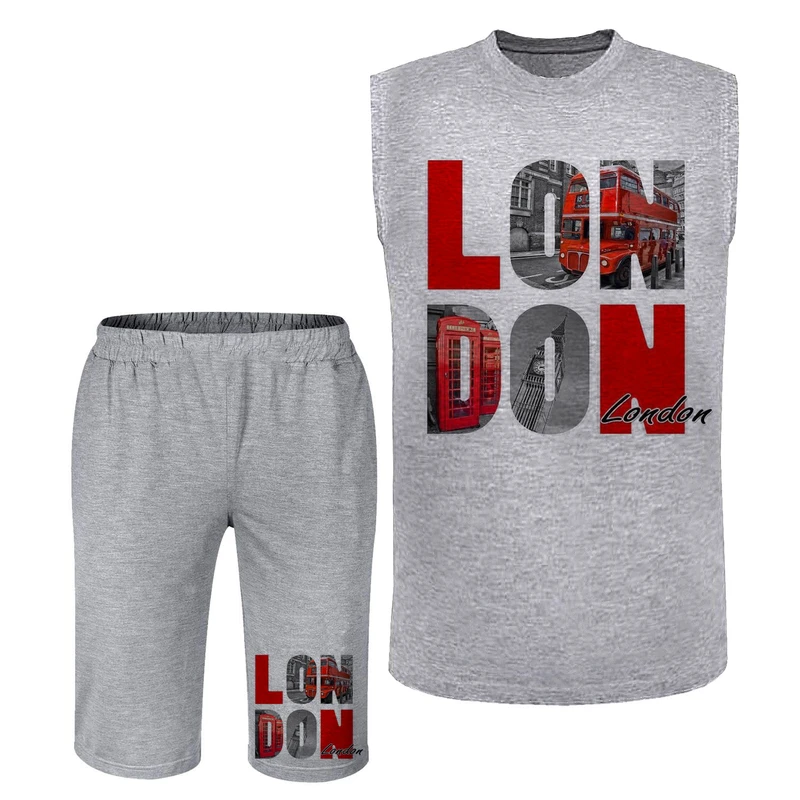 ست تاپ و شلوارک مردانه مدل لندن A320