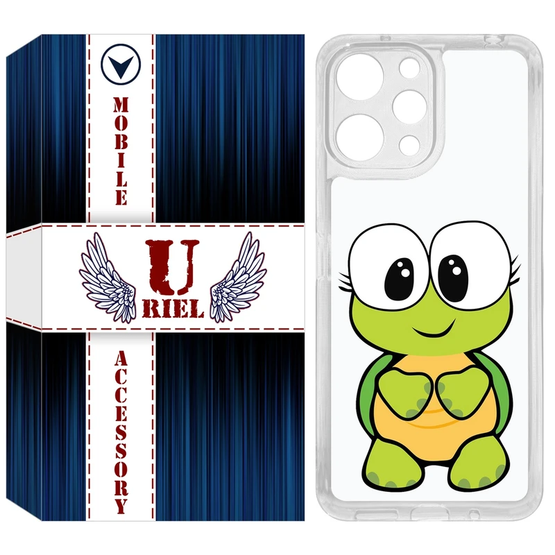 کاور یوریل مدل Clear کد 59 طرح لاکپشت مناسب برای گوشی موبایل شیائومی Redmi 12 4G / 12 5G