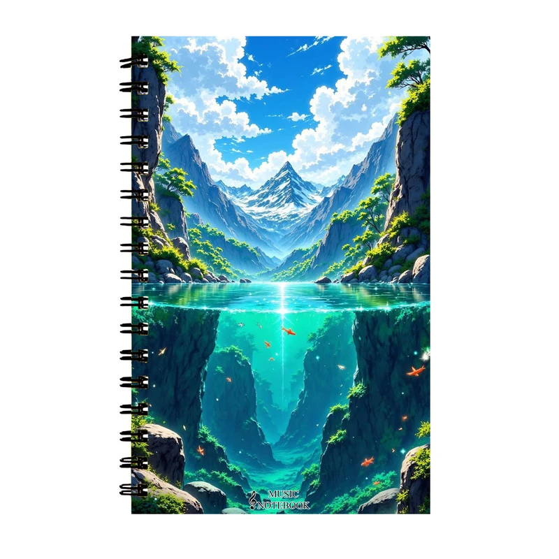 دفتر نت موسیقی 40 برگ مدل طبیعت زیبا کد58