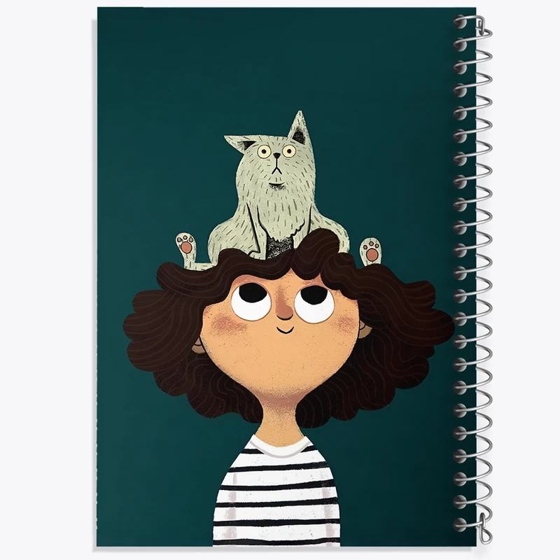 دفتر ژورنال نویسی 50 برگ خندالو مدل نقطه ای طرح دخترانه کیوت کد N3013