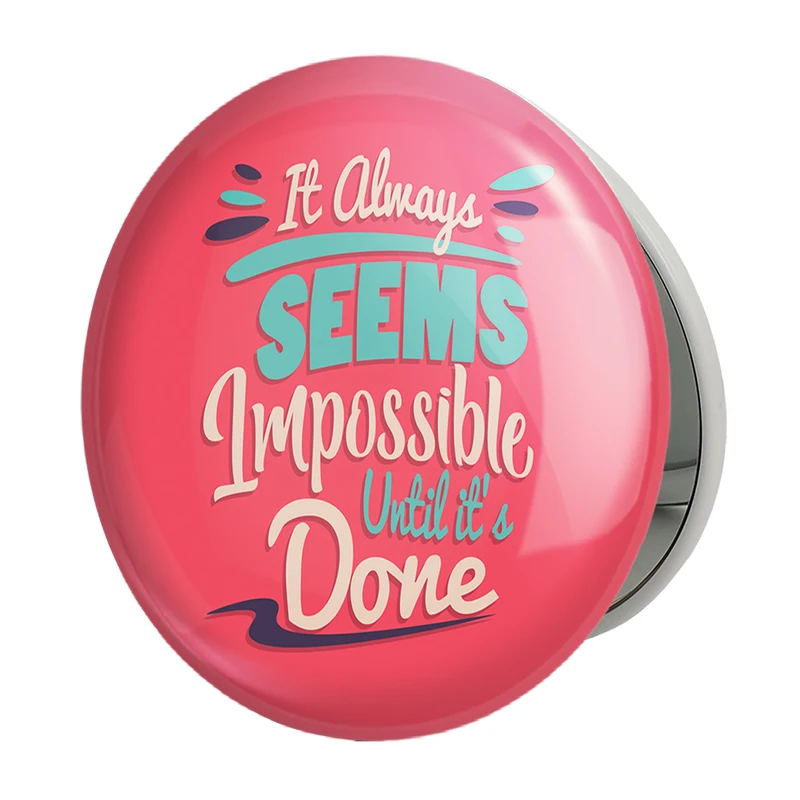 آینه جیبی خندالو طرح جملات انگیزشی مدل تاشو کد 24801 