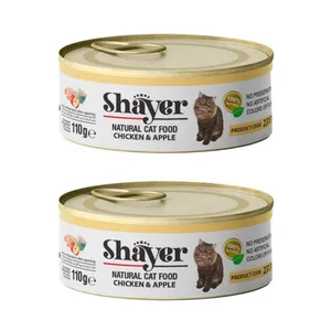 کنسرو غذای گربه شایر مدل پته مرغ و سیب وزن 110 گرم بسته 2 عددی