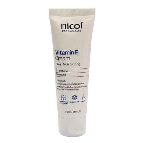کرم مرطوب کننده و آبرسان صورت نیکول مدل Niacinamide VitaminE حجم 50 میلی لیتر
