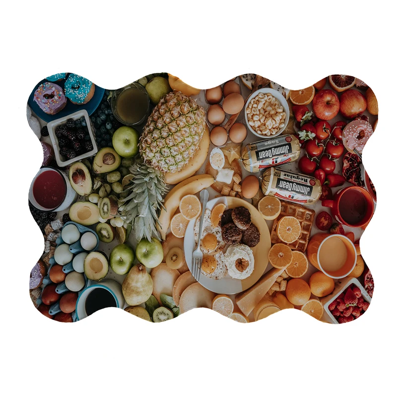 پادری مدل دالبر طرح خوراکی کد 8537 سایز 80x110 سانتی متر 