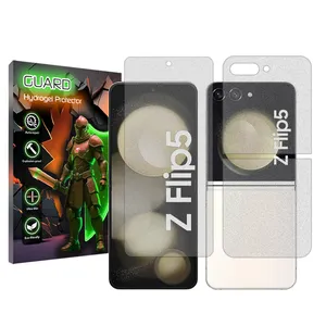 Guard Tough model matte screen protector suitable for Samsung Galaxy Z Flip5 mobile phone along with the back protector