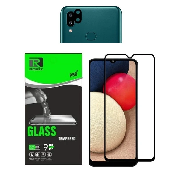 محافظ صفحه نمایش روبیکس مدل FL-A022 مناسب برای گوشی موبایل سامسونگ Galaxy A022 به همراه محافظ لنز دوربین