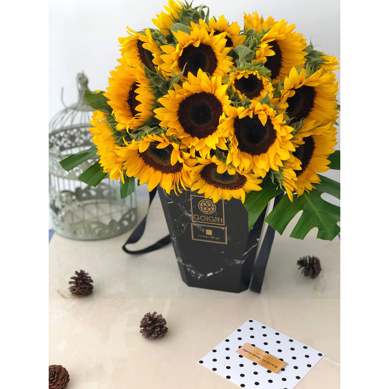 گلدان گل آفتابگردان گل گیفت کد GG0027