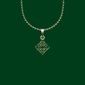 گردنبند طلا 18 عیار زنانه مدوپد مدل هندسی کد FF2-1-1053