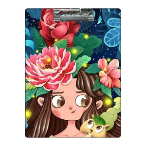 تخته شاسی طرح دختر و تاج گل کد  0597271 سایز A4