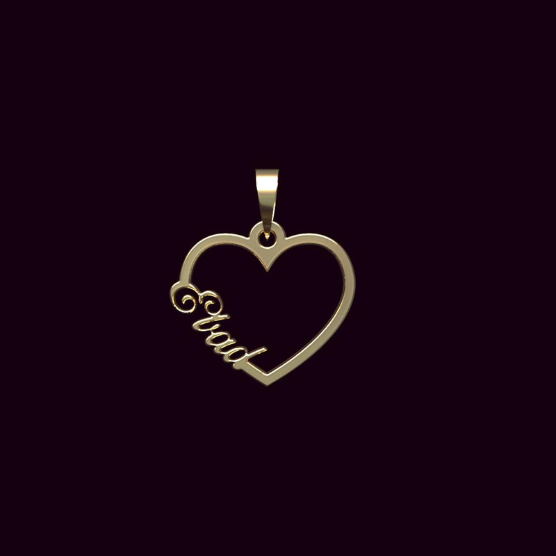 آویز گردنبند طلا 18 عیار زنانه مدوپد مدل اسم عباد ebad کد PB1-10155