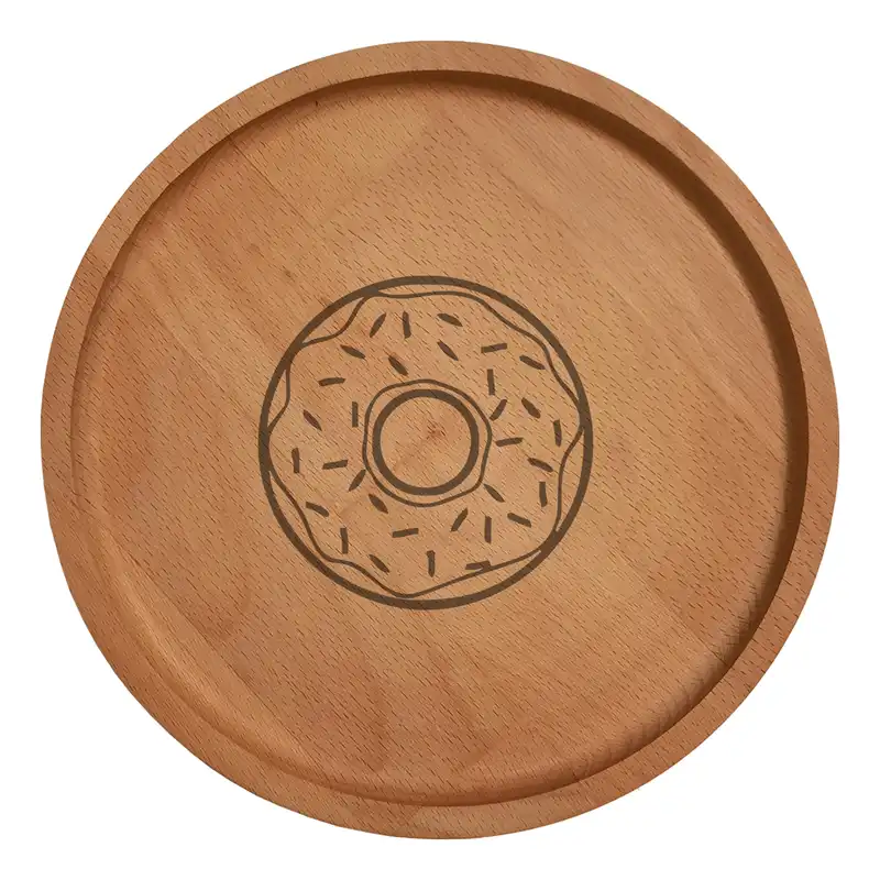 بشقاب چوبی مدل دونات