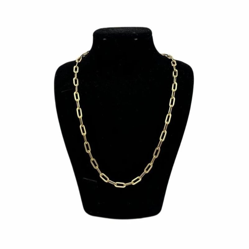 زنجیر طلا 18 عیار زنانه طلای کامک مدل مستطیلی