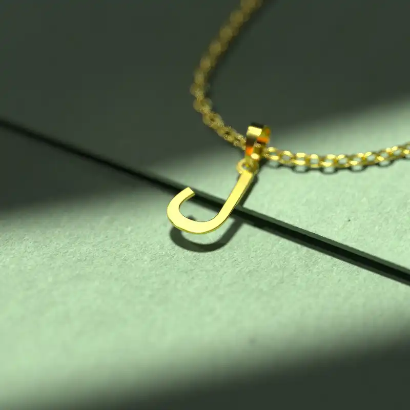 گردنبند طلا 18 عیار زنانه مدوپد مدل حرف ل کد I3-1-1423