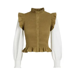 شومیز آستین بلند یقه اسکی زنانه مدل Delroba99