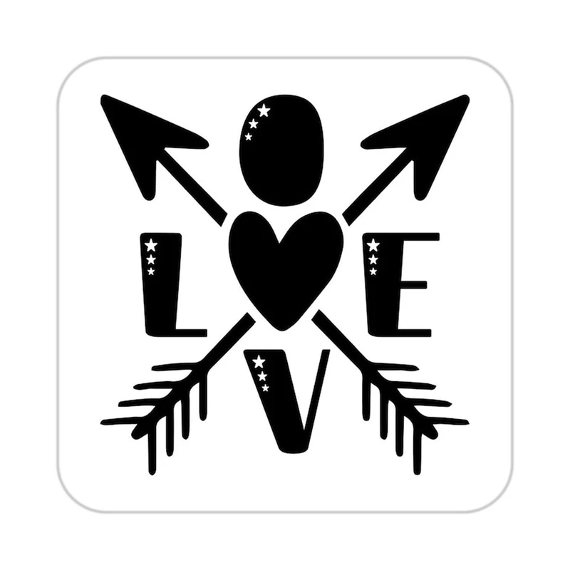 زیر لیوانی کاکتی طرح عاشقانه مدل mp39259