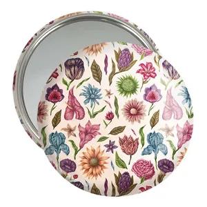 آینه جیبی خندالو مدل گل  کد 5464