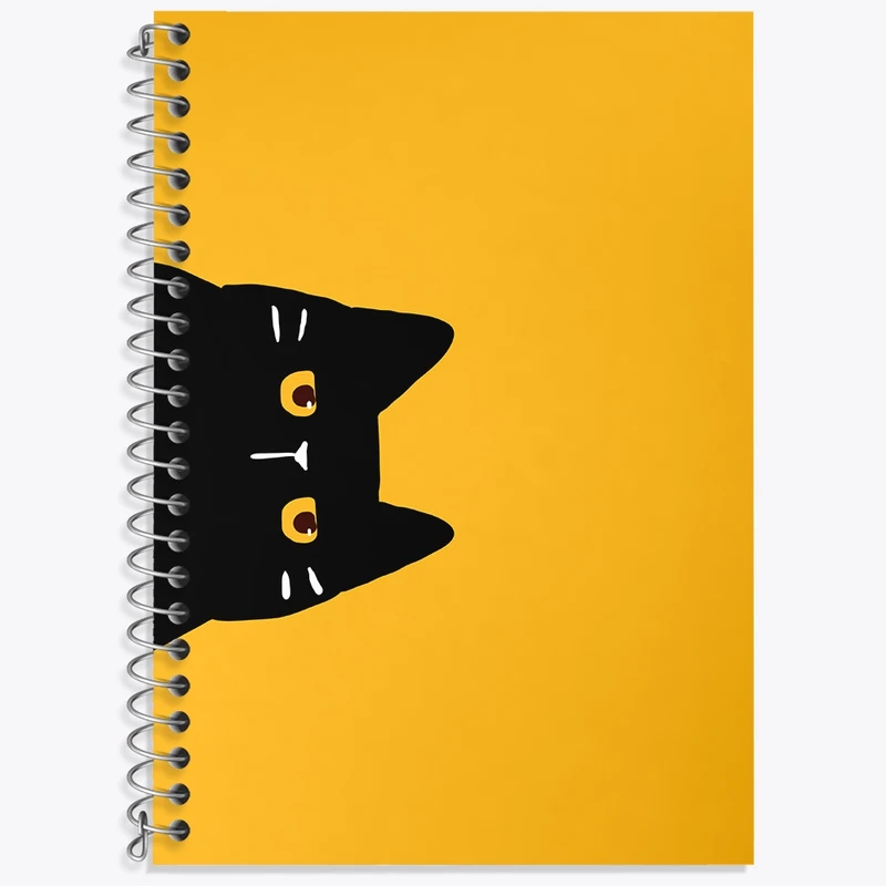 دفتر زبان 50 برگ خندالو مدل سه خط طرح گربه (Cat) کد N864