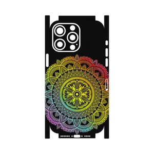 MAHOOT Mandala Design 4-FullSkin Cover Sticker for Apple iPhone 15 Pro Max