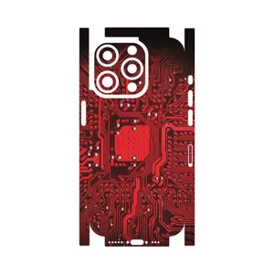 MAHOOT Red_Printed_Circuit_Board-FullSkin Cover Sticker for Apple iPhone 15 Pro
