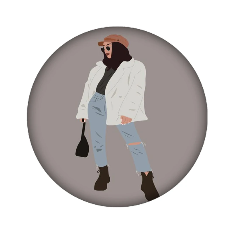 استیکر لپ تاپ طرح زن کد 4590