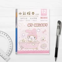 دفتر نقاشی 20 برگ مدل آبرنگی طرح ملودی کد 16213 به همراه قلم مو