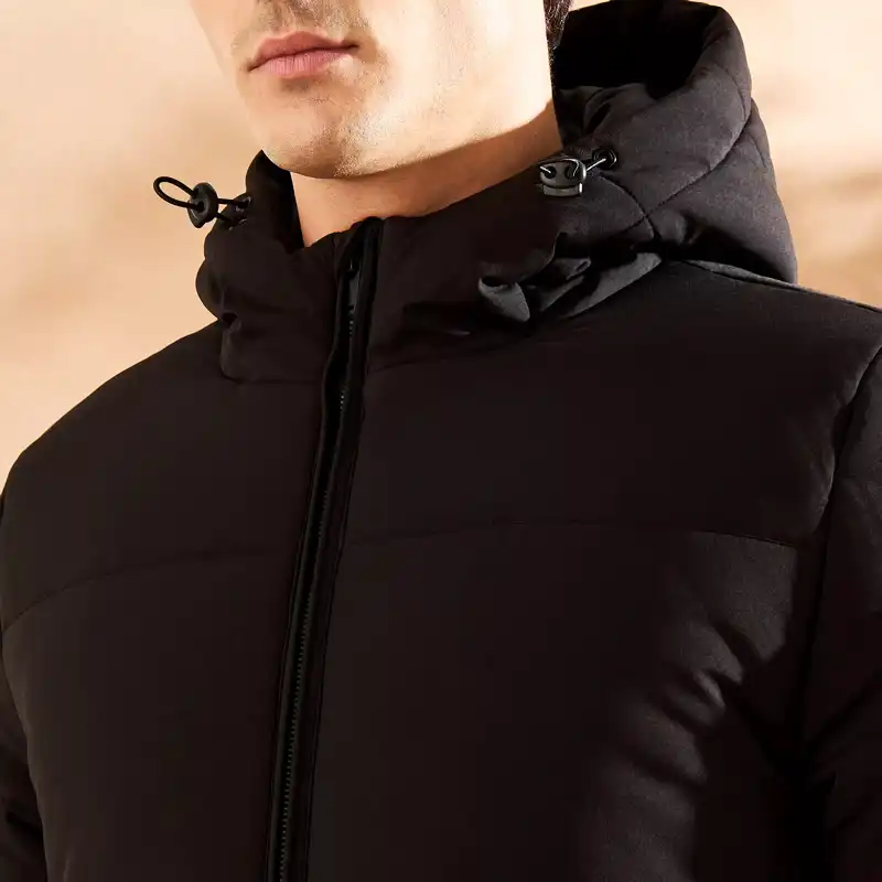 کاپشن مردانه مکس مدل Quilted Hooded Badge