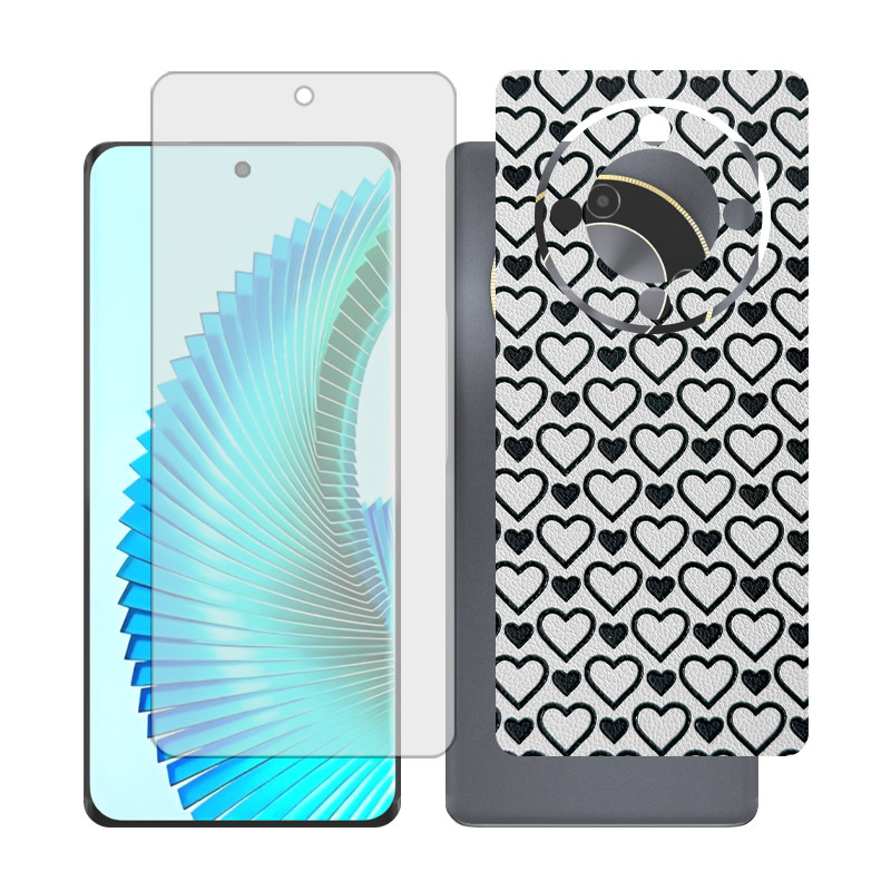 محافظ صفحه نمایش مات گلس مدل Together مناسب برای گوشی موبایل آنر X9b به همراه برچسب پوششی پشت گوشی