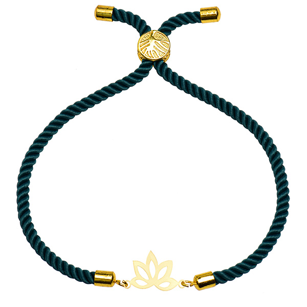 دستبند طلا 18 عیار زنانه کرابو طرح گل نیلوفر مدل Kr2750