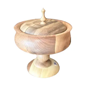 شکلات خوری چوب گردو پایه دار مدل b03