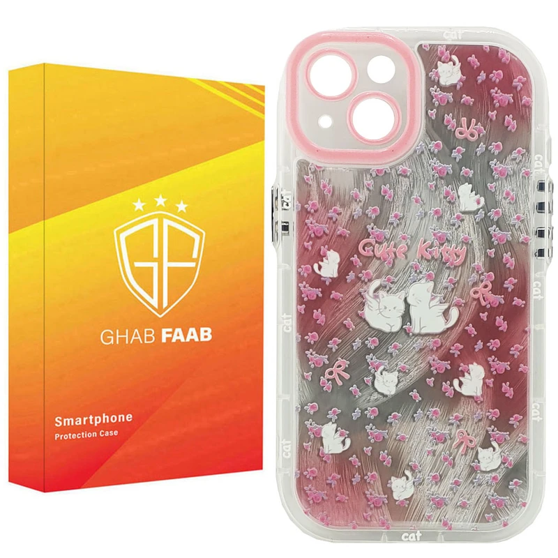 کاور پاییزان مدل The winged cat طرح لاکچری مناسب برای گوشی موبایل اپل IPhone 13 / 14