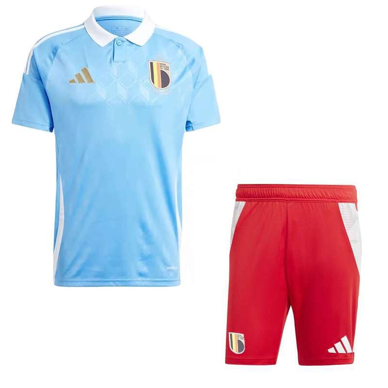 ست پولوشرت و شلوارک ورزشی مردانه مدل بلژیک Away 2024 ست پولوشرت و شلوارک ورزشی مردانه مدل بلژیک Away 2024