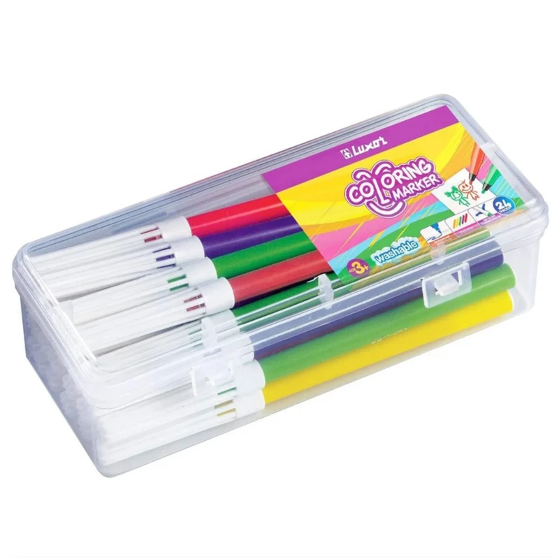 ماژیک رنگ آمیزی لاکسر مدل طلقی بسته 24 عددی