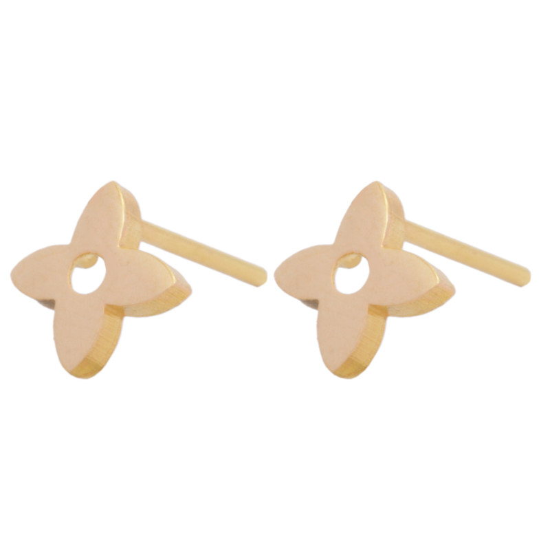 گوشواره میخی طلا 18 عیار زنانه طلای مستجابی مدل لوییس ویتون کد T2156