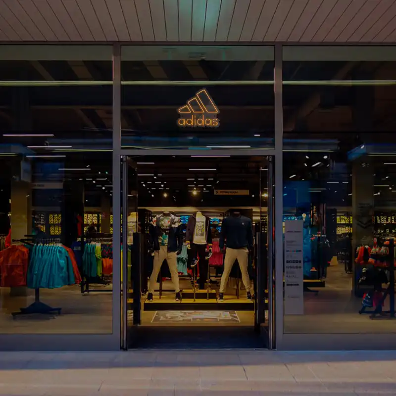 چراغ دیواری نئون دیزاین طرح Adidas-Text_YL