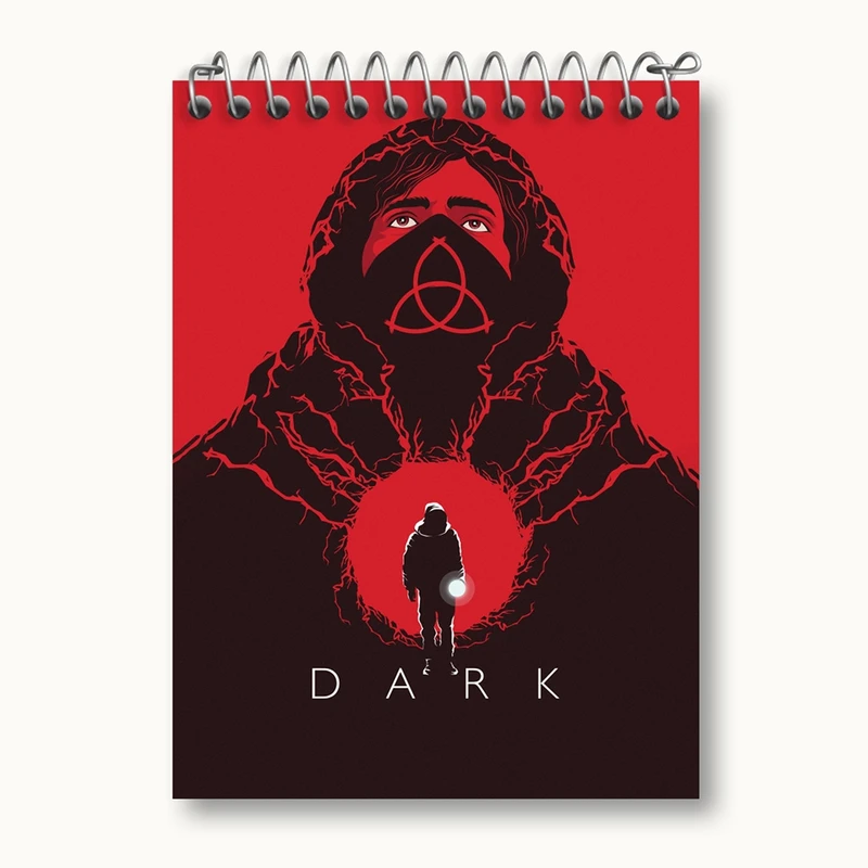 دفتر یادداشت 50 برگ خندالو مدل سریال دارک Dark کد 10179