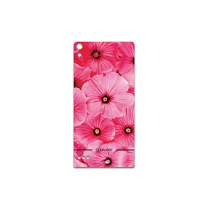 MAHOOT Pink-Flower Cover Sticker for Huawei Ascend P6