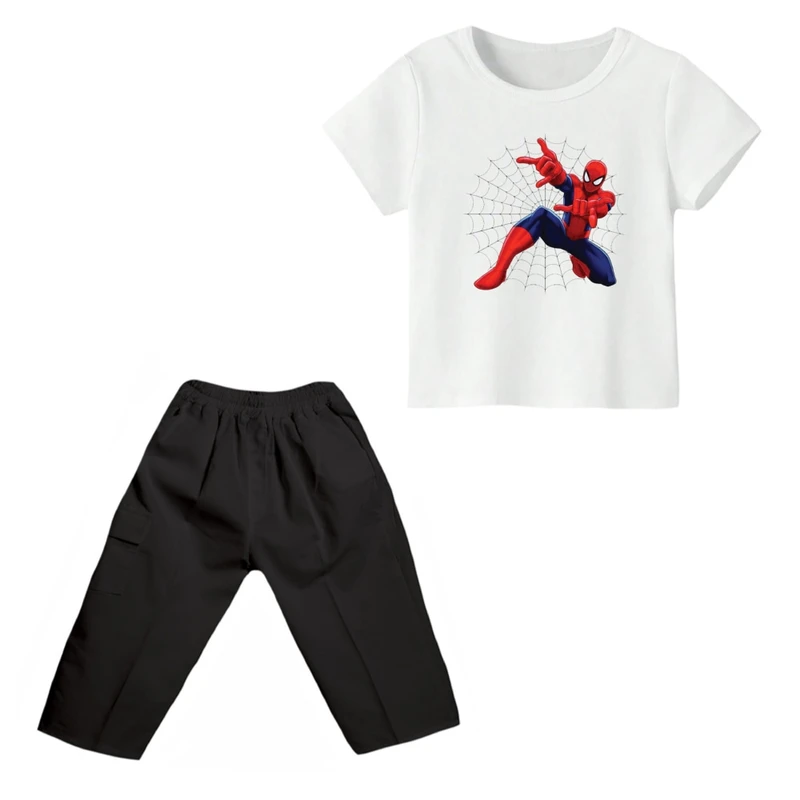 ست تی شرت و شلوارک پسرانه مدل مرد عنکبوتی کد ۱۵