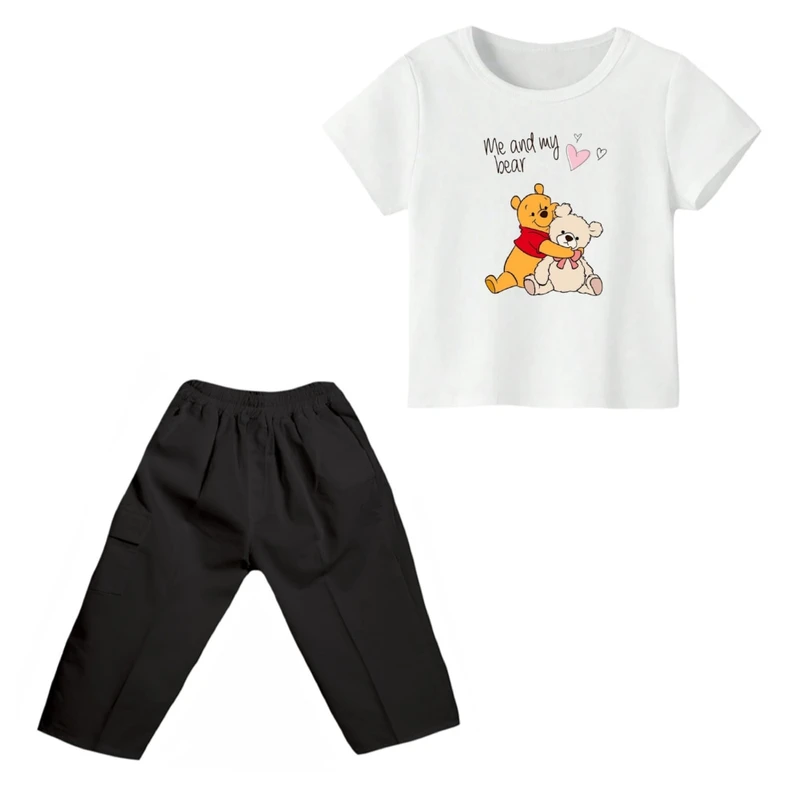 ست تی شرت و شلوارک پسرانه مدل پو کد ۷۶