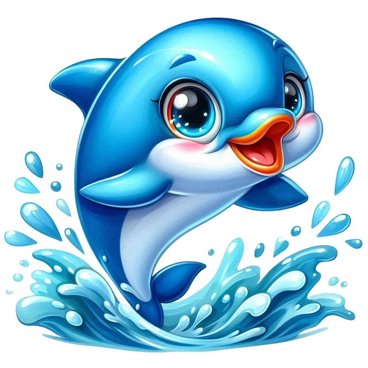 استیکر پارچه و لباس پاد آفرین مدل دلفین کد DKST449