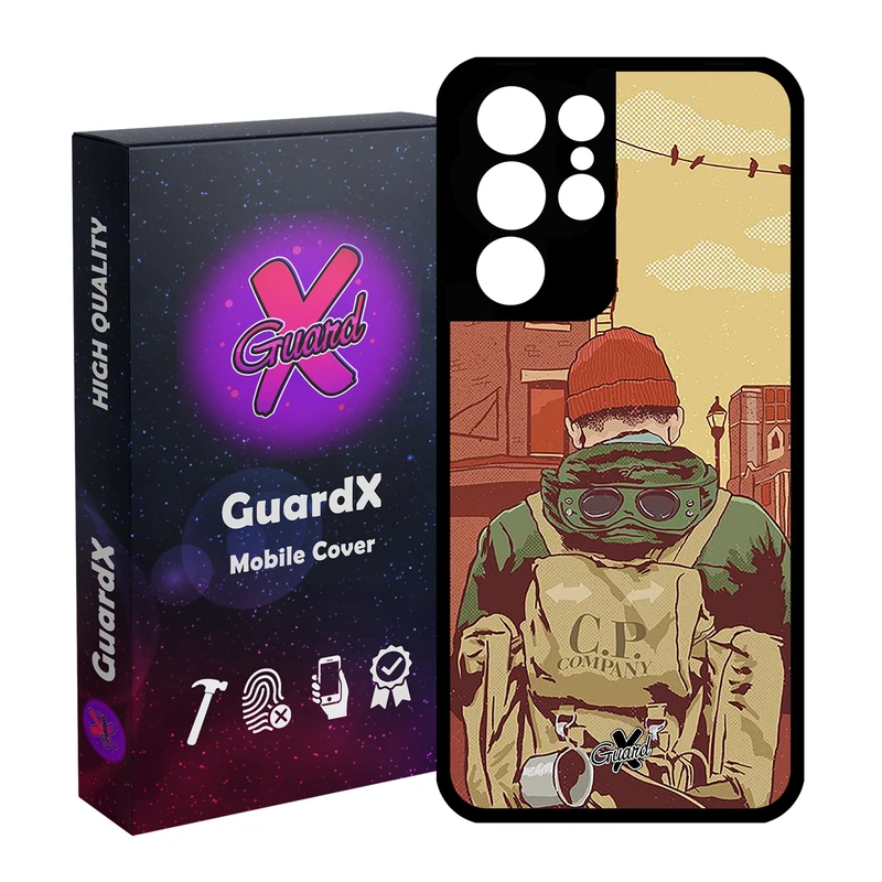 کاور گارد ایکس طرح Man مدل Glass10348 مناسب برای گوشی موبایل سامسونگ Galaxy S21 Ultra