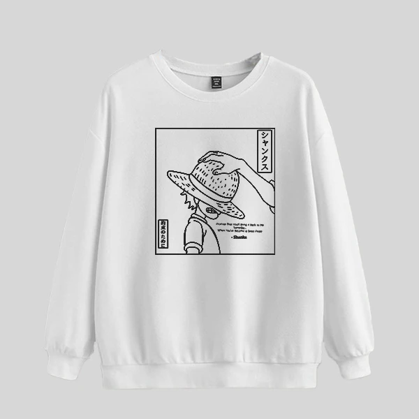 سویشرت مردانه مدل دورس انیمه ای وان پیس شخصیت لوفی کد anm032