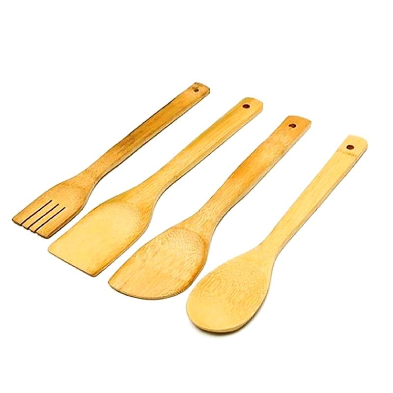 سرویس کفگیر و ملاقه 4 پارچه چوبی مدل سرآشپز