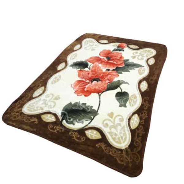 پتوی نگار یزد طرح گل مدل پریماHZ04سایز 160x220 سانتی متر