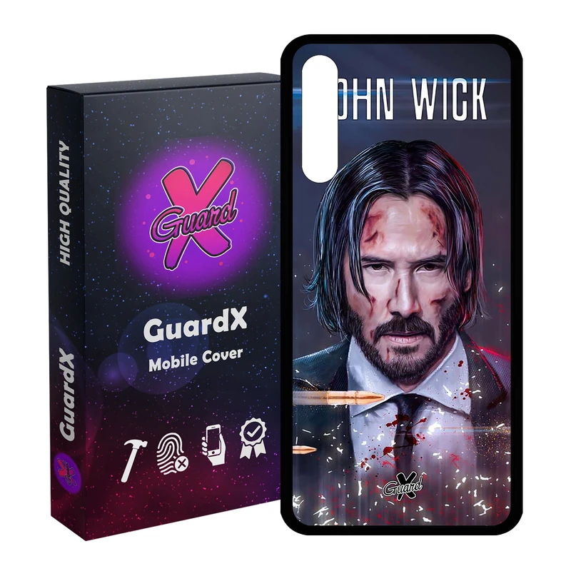 کاور گارد ایکس طرح John Wick مدل Glass10145 مناسب برای گوشی موبایل هوآوی Y8P / P Smart S