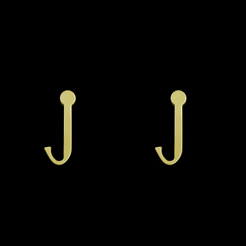 گوشواره طلا 18 عیار زنانه مدوپد مدل حرف J کد GA1-16948