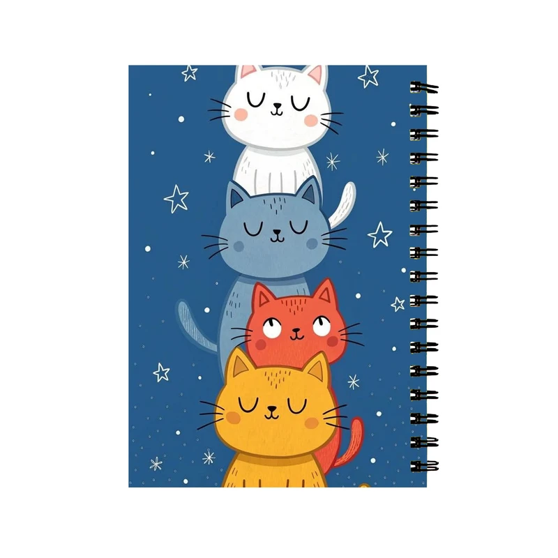 دفتر مشق 60 برگ طرح گربه های بامزه کد 65