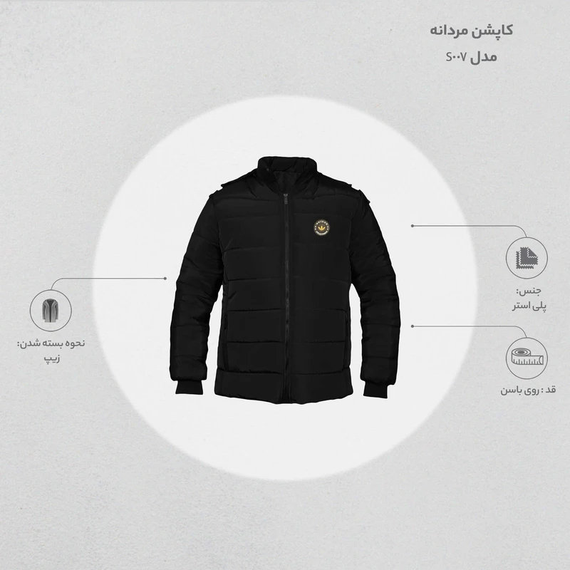 عکس شماره 6 : کاپشن مردانه مدل s007