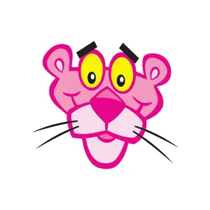 استیکر چوبی کودک مدل پلنگ صورتی کد 001